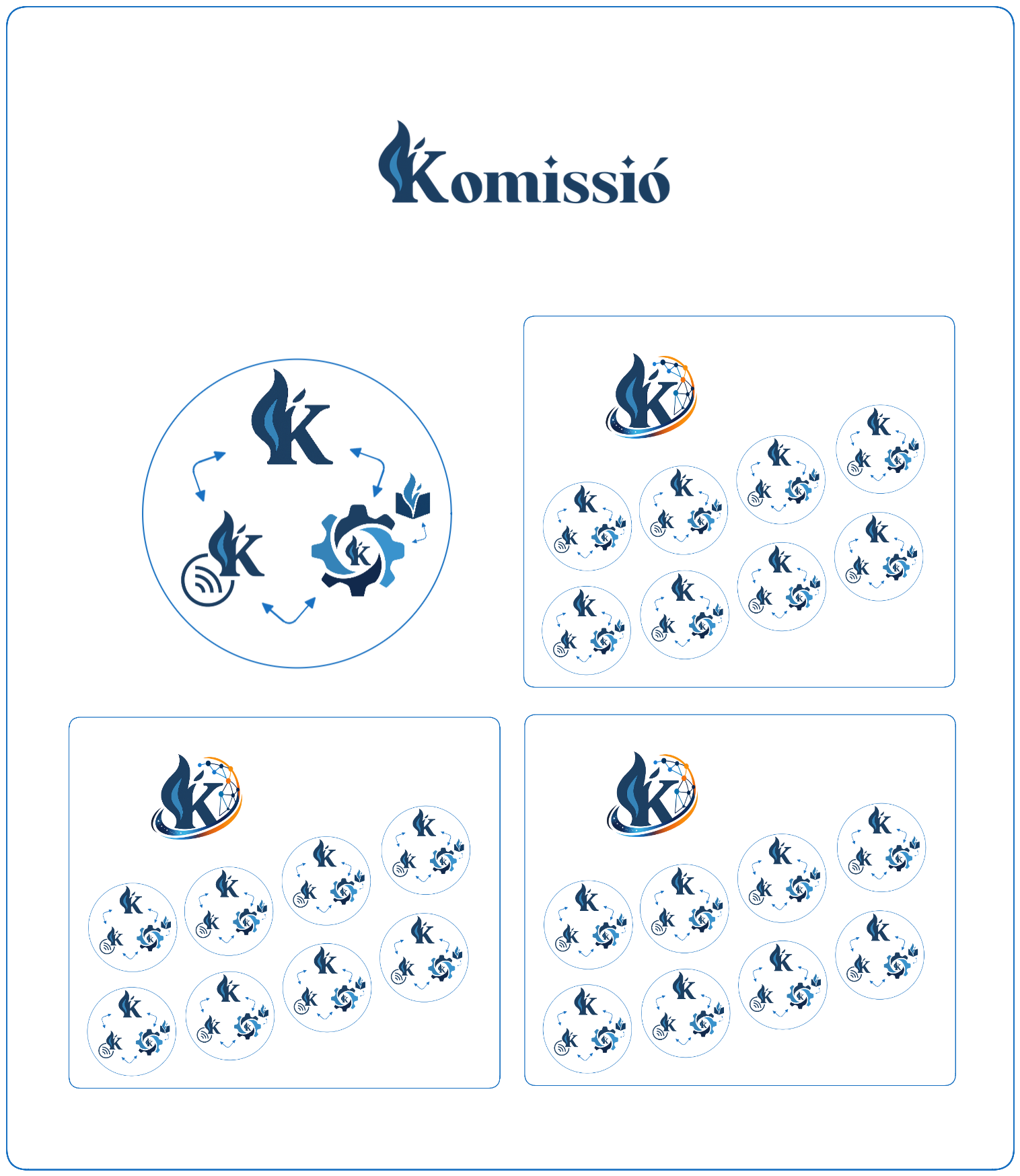 Diagrama de funcionamiento de Komissió Network: red de fallas conectadas coordinadas por la Junta Local